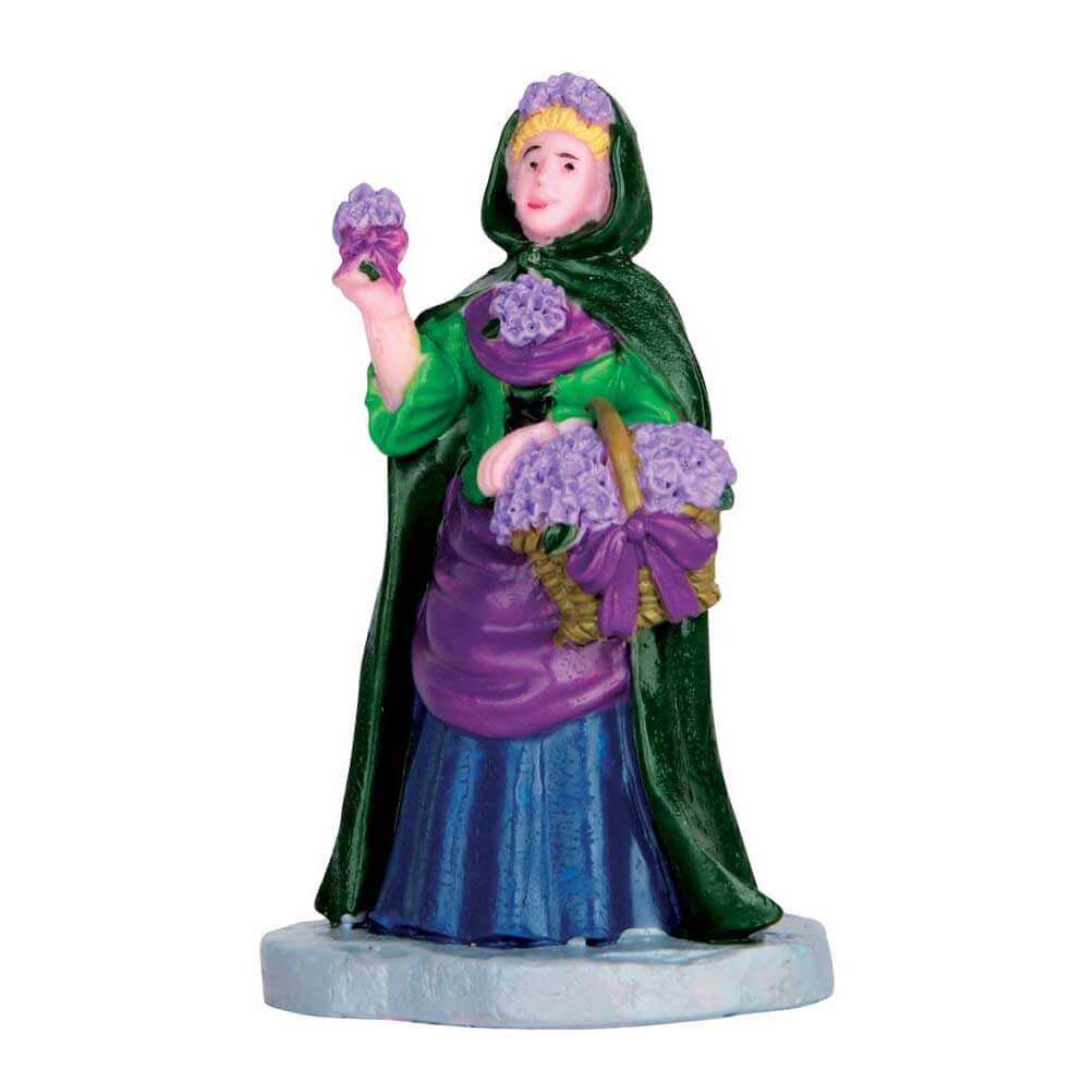 lemax-violet-vendor-figurine-marchande-caddington-village-de-no-l image 1