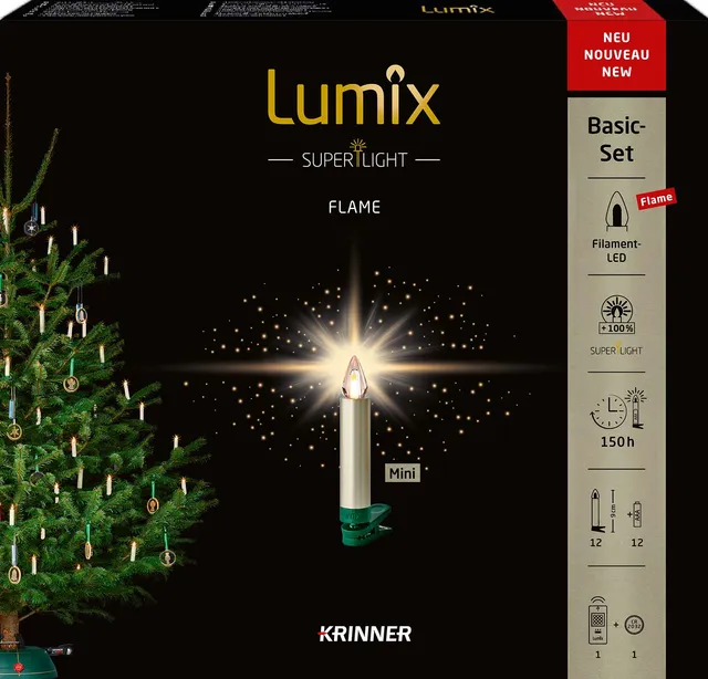 krinner-lumix-superlight-flame-mini-metallic-cashmere-kit-de-base-bougies-led image 1