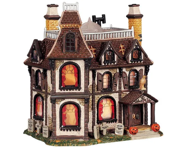 lemax-the-alford-mansion-manoir-miniature-lumineux-spooky-town image 1