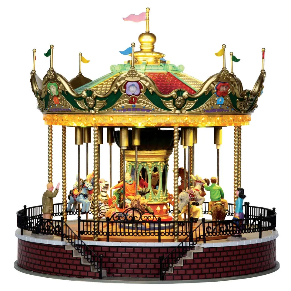 lemax-sunshine-carousel-man-ge-lumineux-anim-pour-village-de-no-l image 1