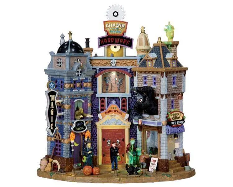 lemax-spooky-towne-square-place-centrale-lumineuse-spooky-town-halloween image 1