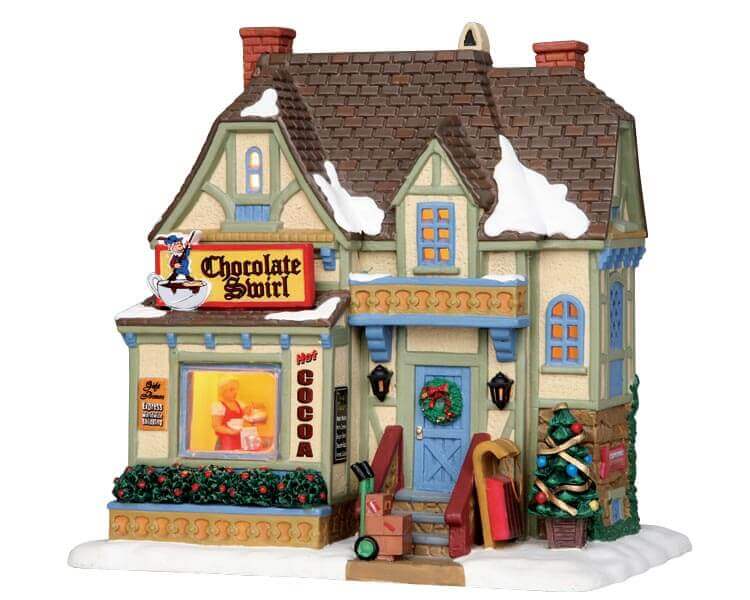 lemax-chocolate-swirl-boutique-miniature-lumineuse-village-de-no-l image 1