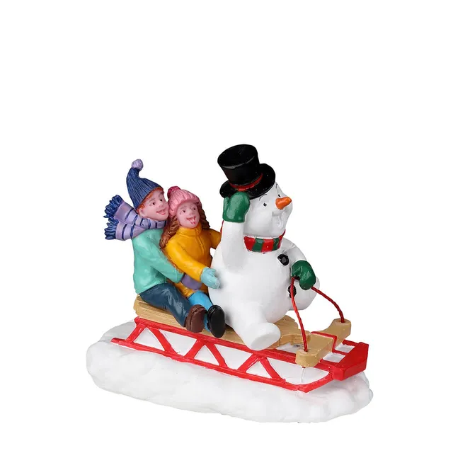 lemax-sledding-with-frosty-figurine-luge-vail-village image 1