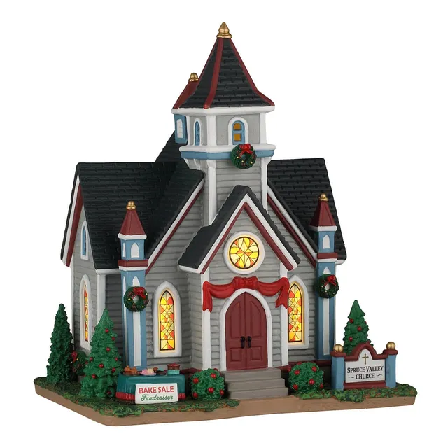 lemax-spruce-valley-church-glise-lumineuse-caddington image 1