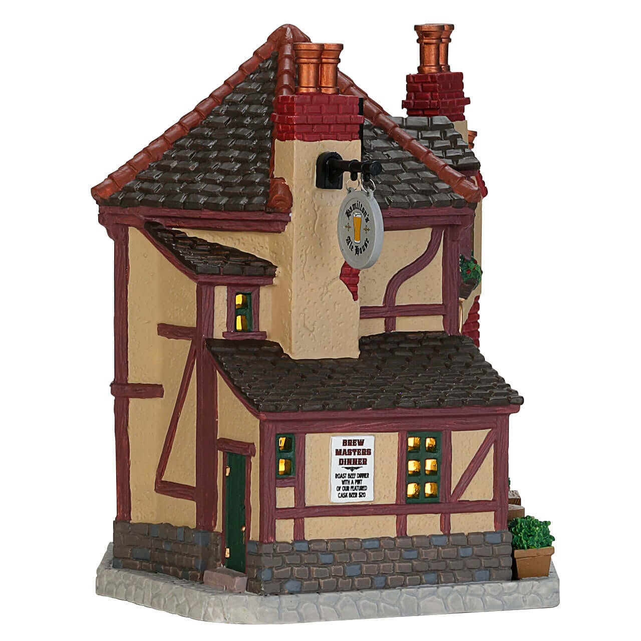lemax-hamilton-s-ale-house-pub-anglais-lumineux-village-de-no-l image 3
