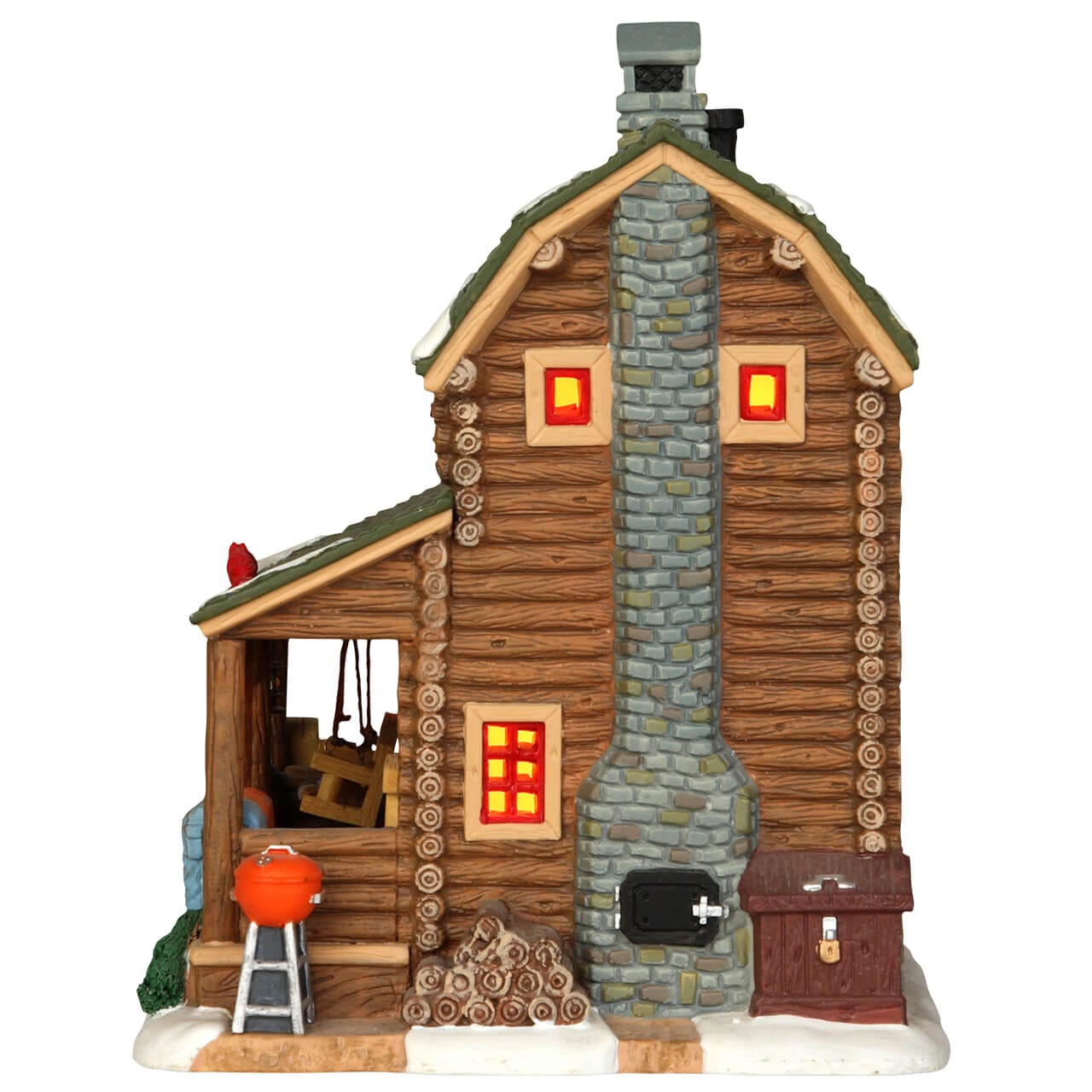 lemax-big-cat-cabin-cabane-foresti-re-village-miniature image 3