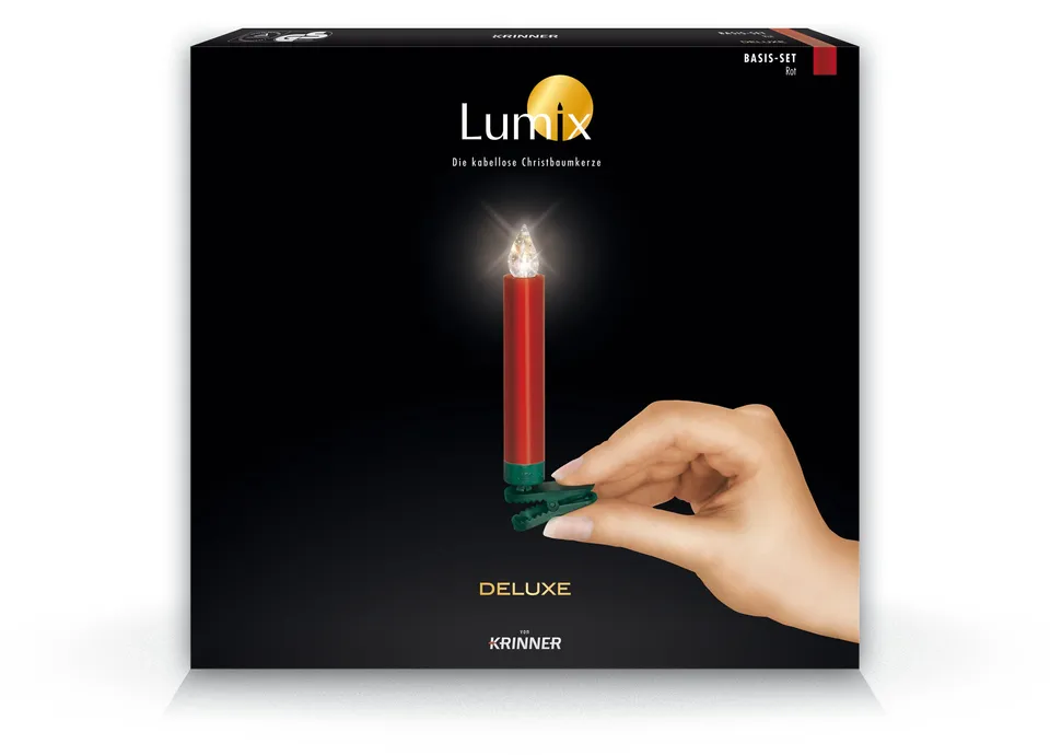 krinner-lumix-deluxe-rouge-basis-set-10-bougies-led-pour-sapin image 1
