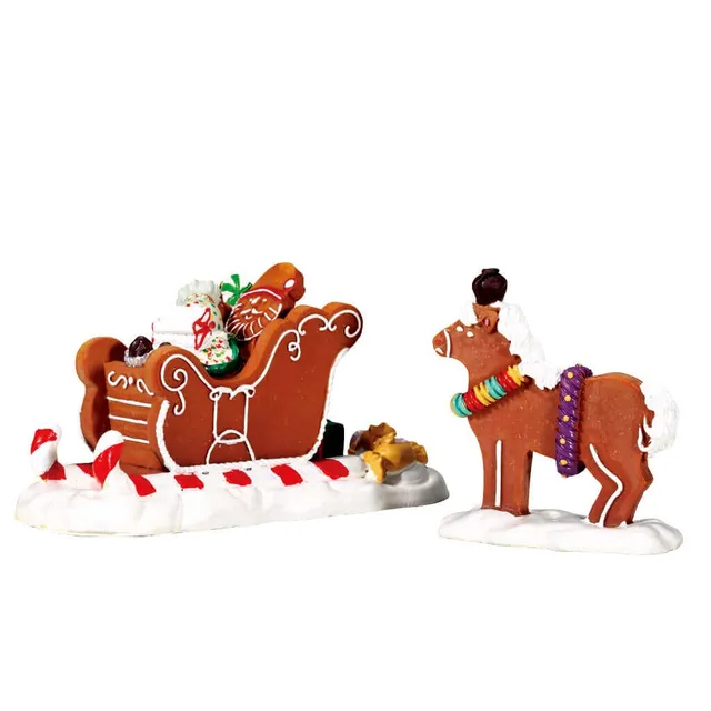 lemax-santa-s-sleighride-lot-de-2-figurines-village-de-no-l image 1