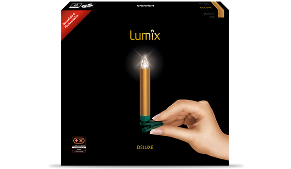 krinner-lumix-deluxe-gold-base-10-bougies-led-sapin image 1