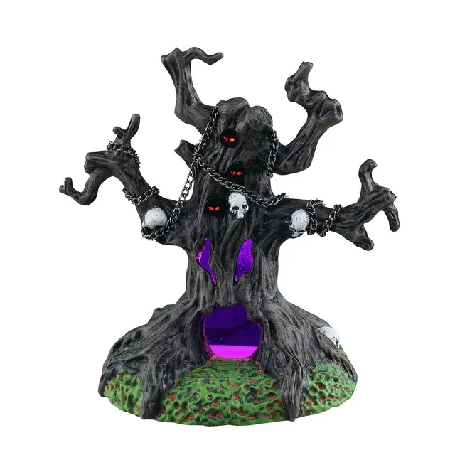 lemax-chained-spooky-tree-arbre-hant-lumineux-spooky-town image 1