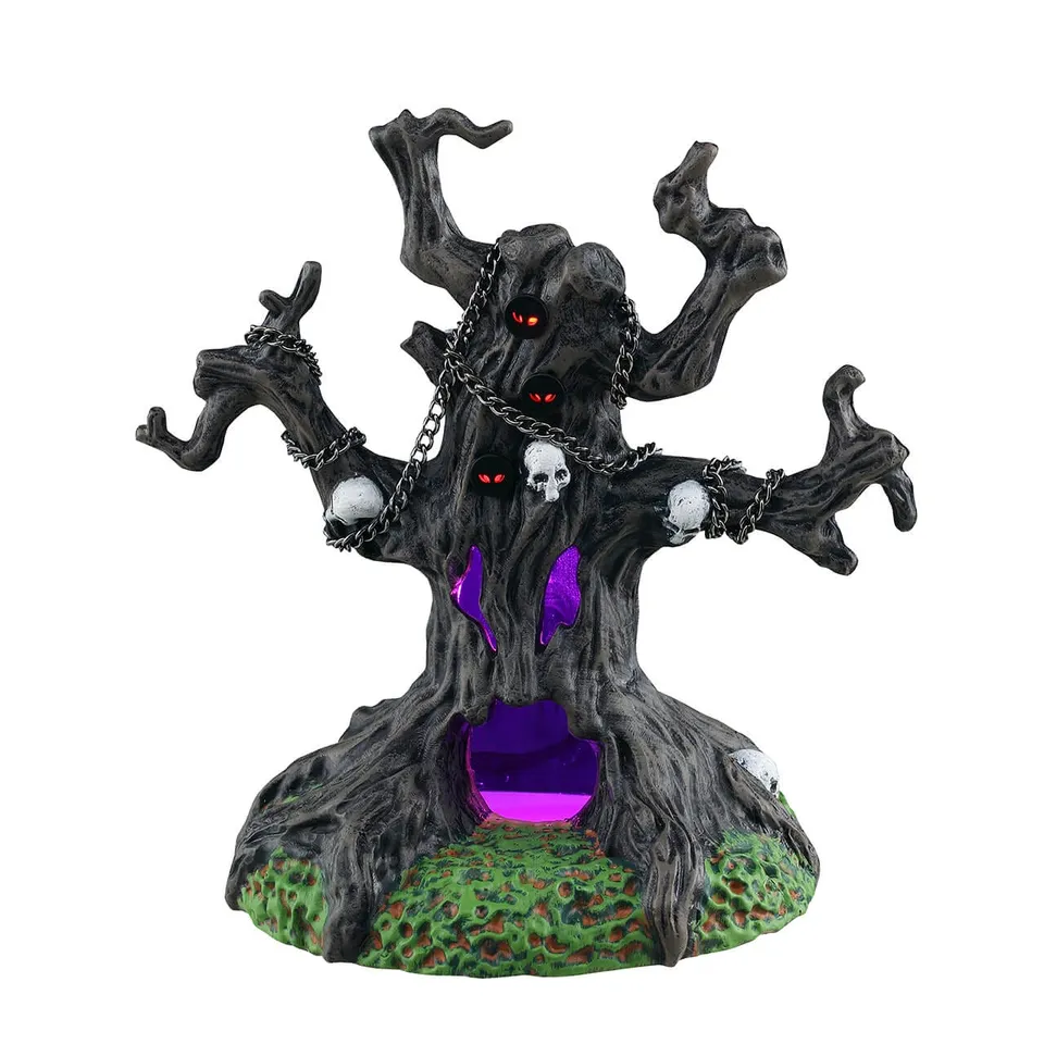lemax-chained-spooky-tree-arbre-hant-lumineux-spooky-town image 1