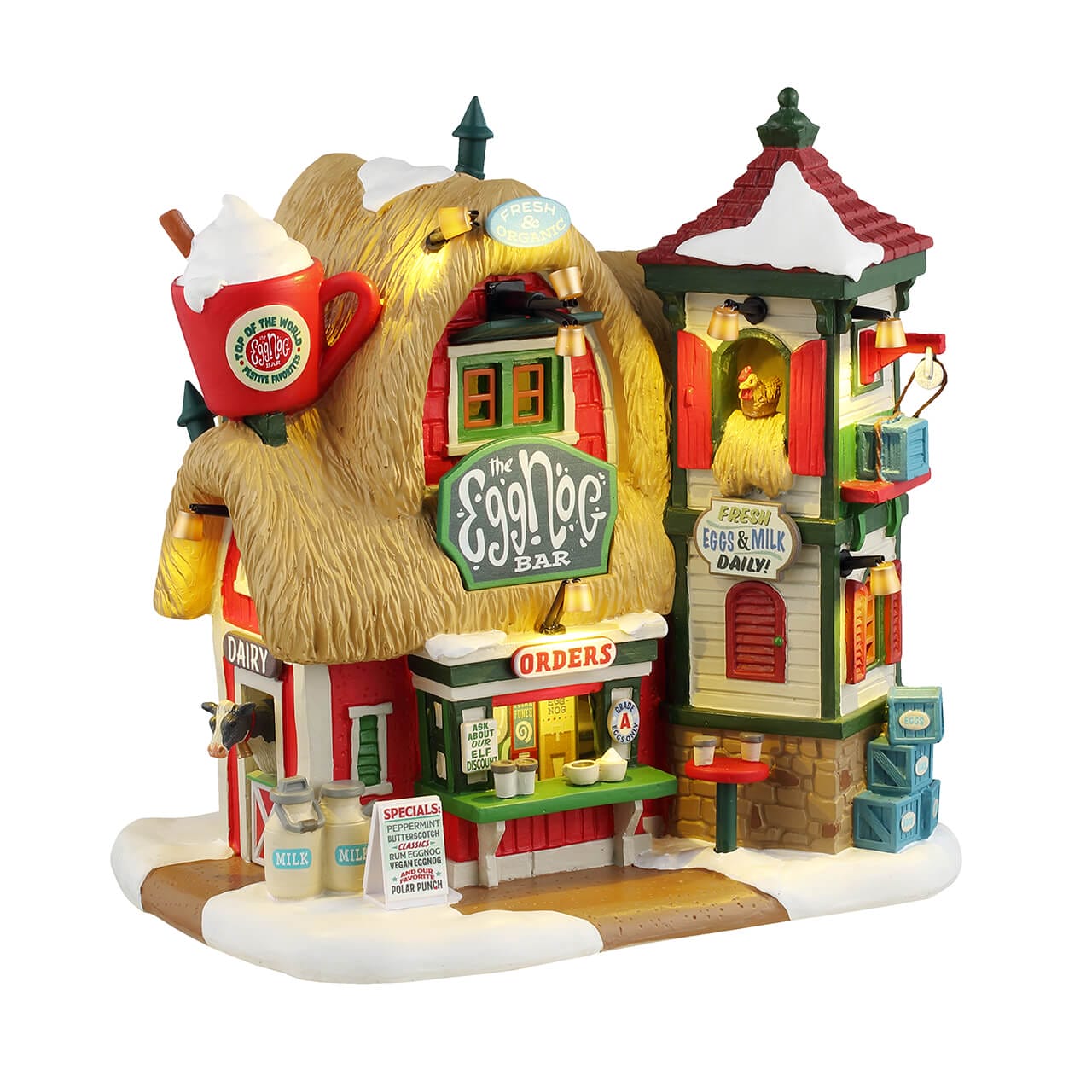 lemax-the-eggnog-bar-santa-s-wonderland-chalet-lumineux image 1
