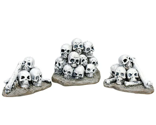 lemax-pile-o-skulls-tas-de-cr-nes-miniature-halloween image 1