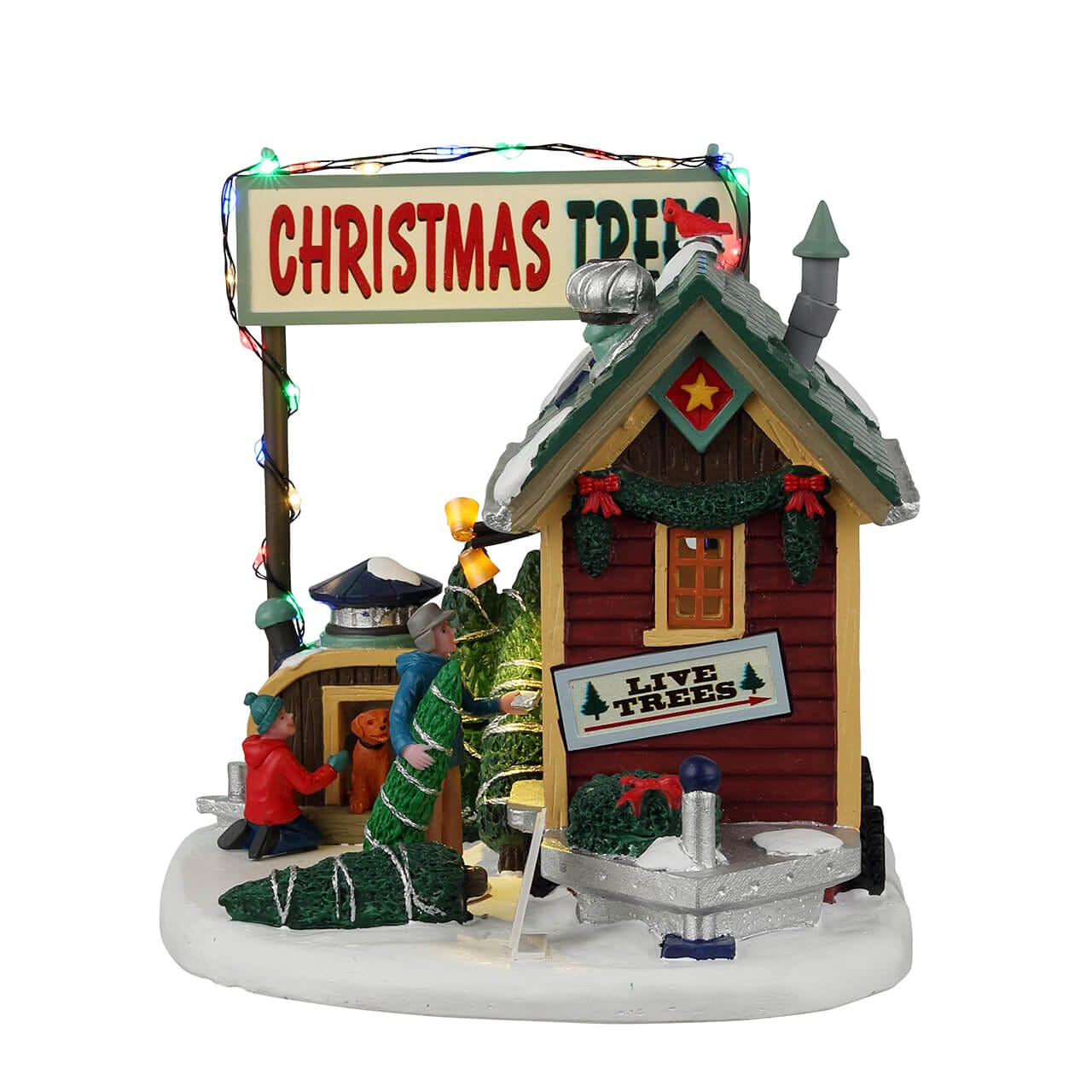 lemax-tiny-house-tree-lot-vail-village-stand-sapins-de-no-l-miniature image 3