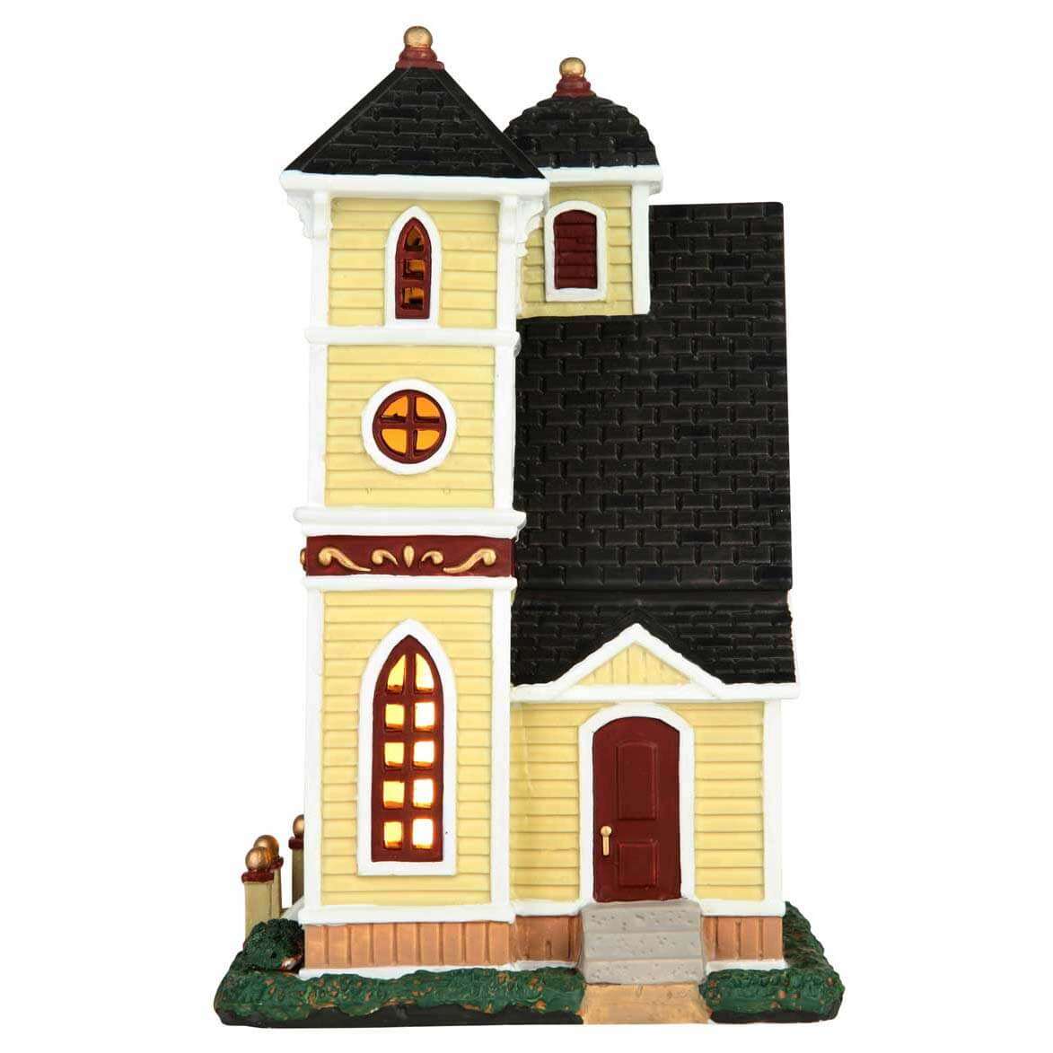 lemax-st-margaret-s-church-glise-miniature-lumineuse-village-de-no-l image 3