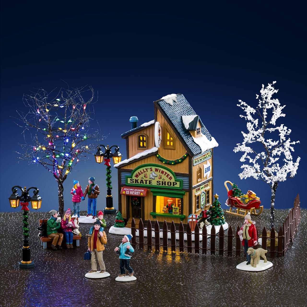 lemax-wally-s-winter-skate-shop-set-boutique-de-patins-lumineuse-vail-village image 4