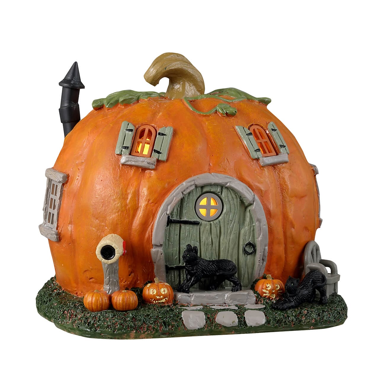 lemax-pumpkin-cottage-spooky-town-maison-citrouille-lumineuse image 1