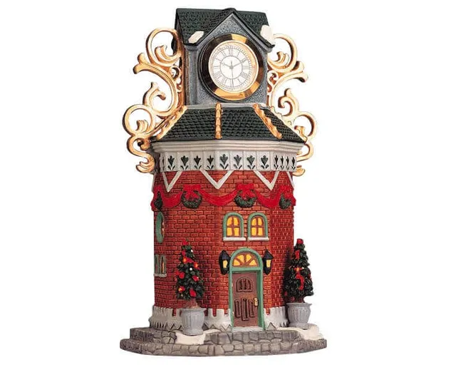 lemax-town-clock-tower-tour-horloge-fonctionnelle-lumineuse image 1