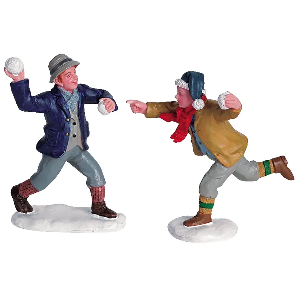 lemax-snowball-fun-set-of-2-figurines-miniatures-caddington image 1