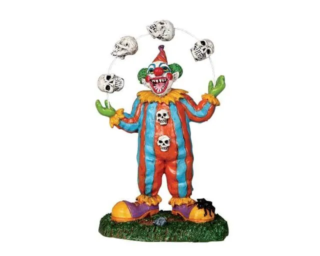 lemax-evil-clown-juggler-figurine-clown-jongleur-spooky-town image 1