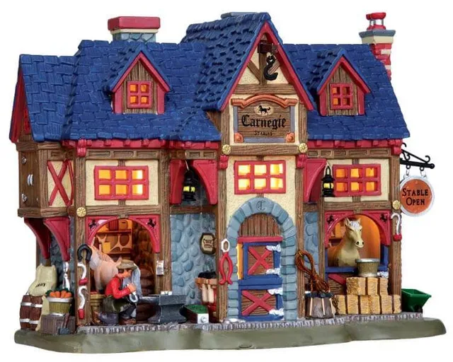 lemax-carnegie-stables-curie-miniature-lumineuse-de-no-l image 1