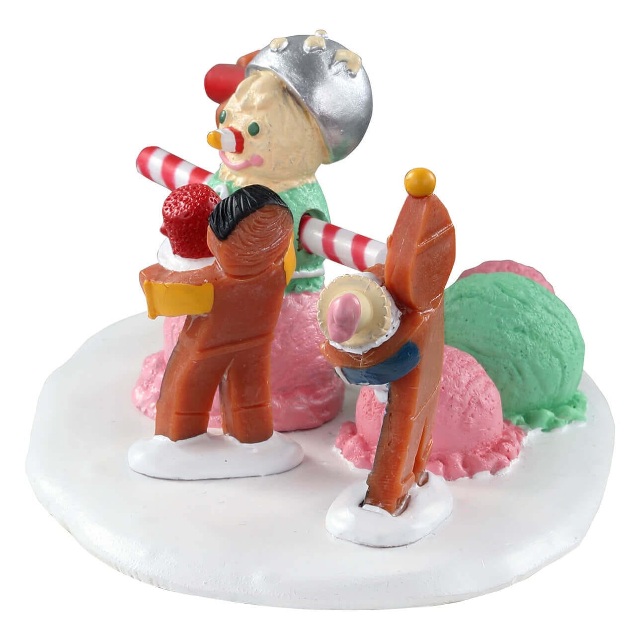 lemax-triple-scoop-snowman-figurine-bonhomme-de-neige-village-de-no-l image 3