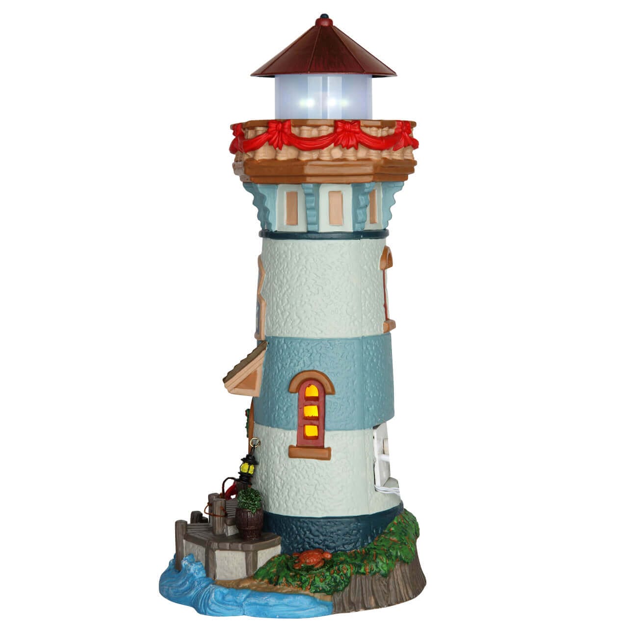 lemax-hidden-island-lighthouse-phare-miniature-lumineux-faisceau image 4