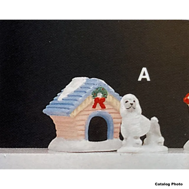 lemax-dog-house-poodle-niche-miniature-avec-caniche-village-de-no-l image 1