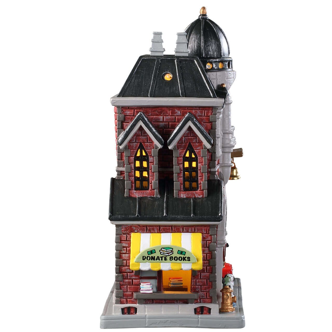 lemax-caddington-fire-brigade-b-timent-miniature-pompiers-lumineux image 3