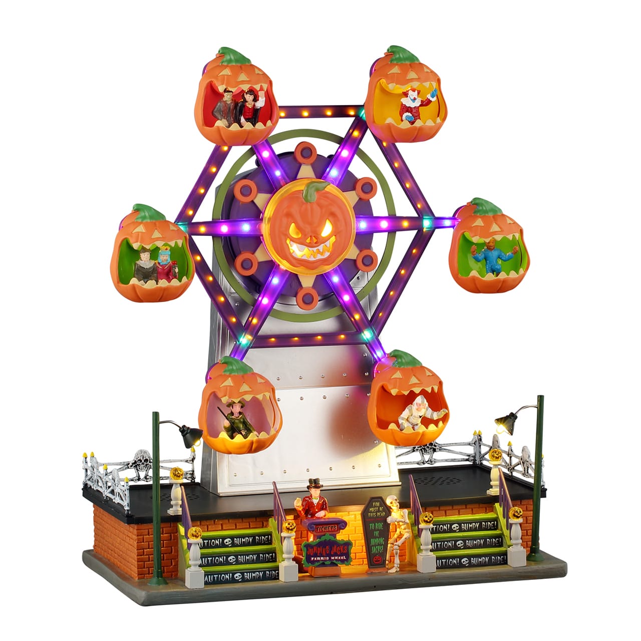 lemax-jumping-jacks-ferris-wheel-grande-roue-anim-e-lumineuse-spooky-town image 1