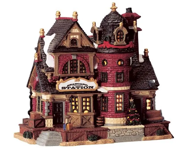 lemax-seaboard-train-station-gare-miniature-village-de-no-l image 1