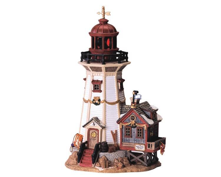 lemax-deep-harbor-lighthouse-phare-miniature-lumineux-de-village image 1