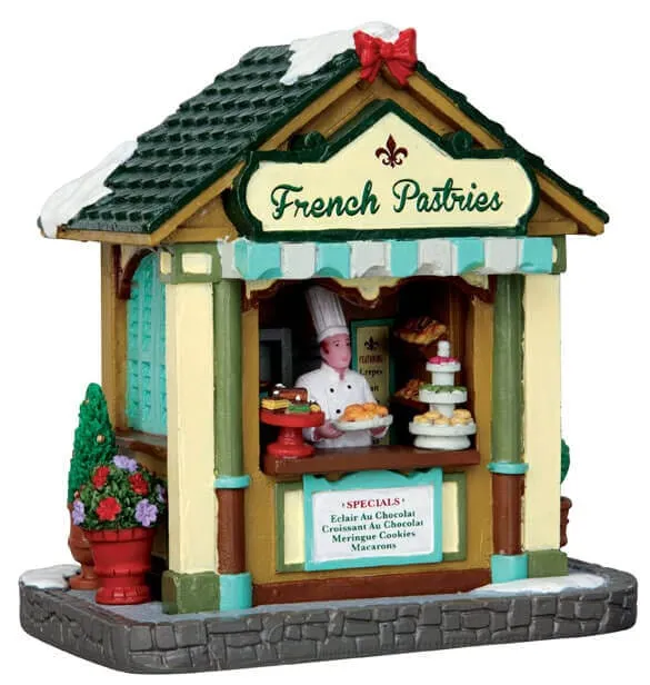 lemax-french-pastries-stand-stand-miniature image 1