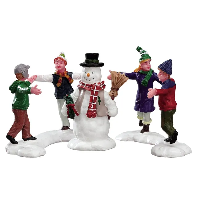 lemax-ring-around-the-snowman-set-of-3-lot-bonhommes-de-neige image 1