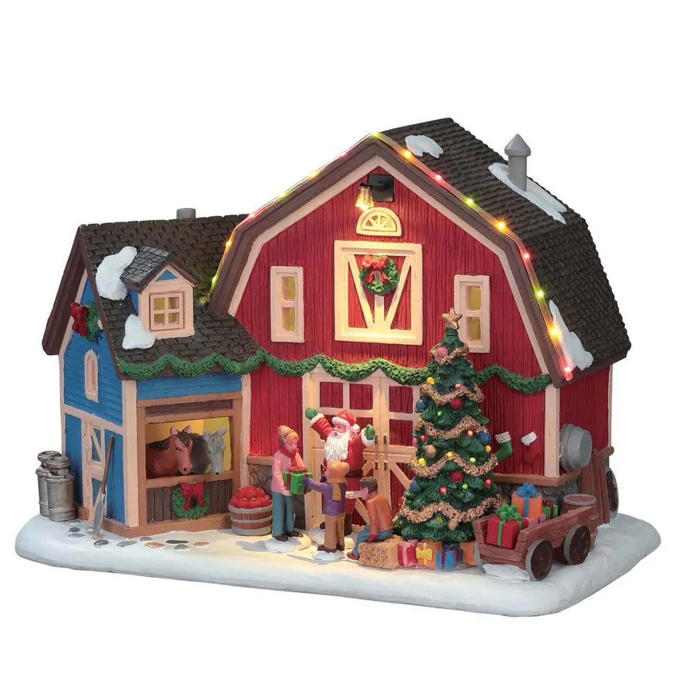 lemax-christmas-at-the-farm-ferme-de-no-l-miniature-lumineuse image 1