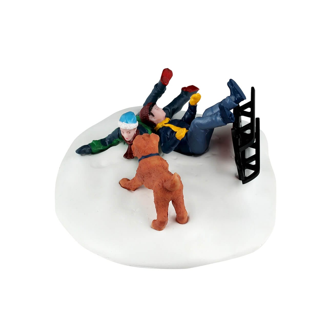 lemax-winter-wipeout-figurine-village-de-no-l-luge-et-chien-secours image 3