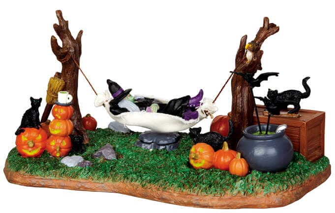 lemax-witches-r-r-figurine-anim-e-sorci-re-hamac-halloween image 1