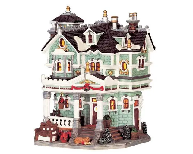 lemax-arthur-s-manor-maison-miniature-lumineuse-de-village-de-no-l image 1