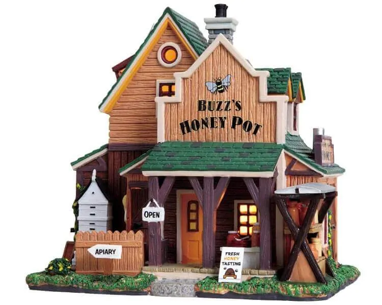lemax-buzz-s-honey-pot-boutique-miniature-pot-de-miel-lumineuse image 1