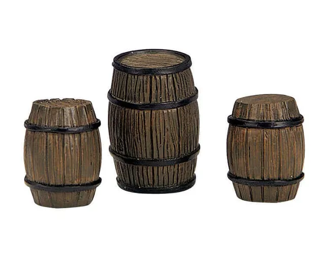 lemax-barrels-lot-tonneaux-miniatures-village image 1