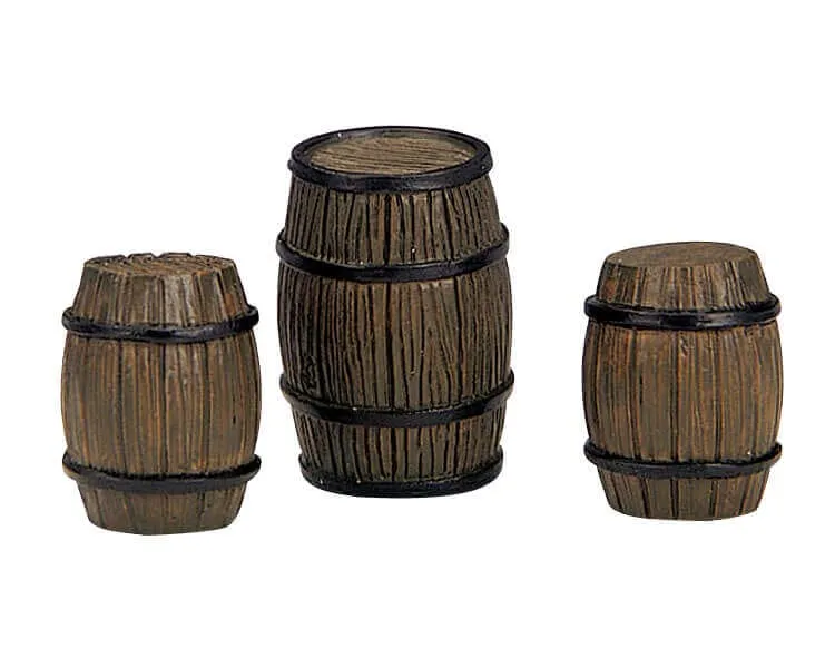 lemax-barrels-lot-tonneaux-miniatures-village image 1