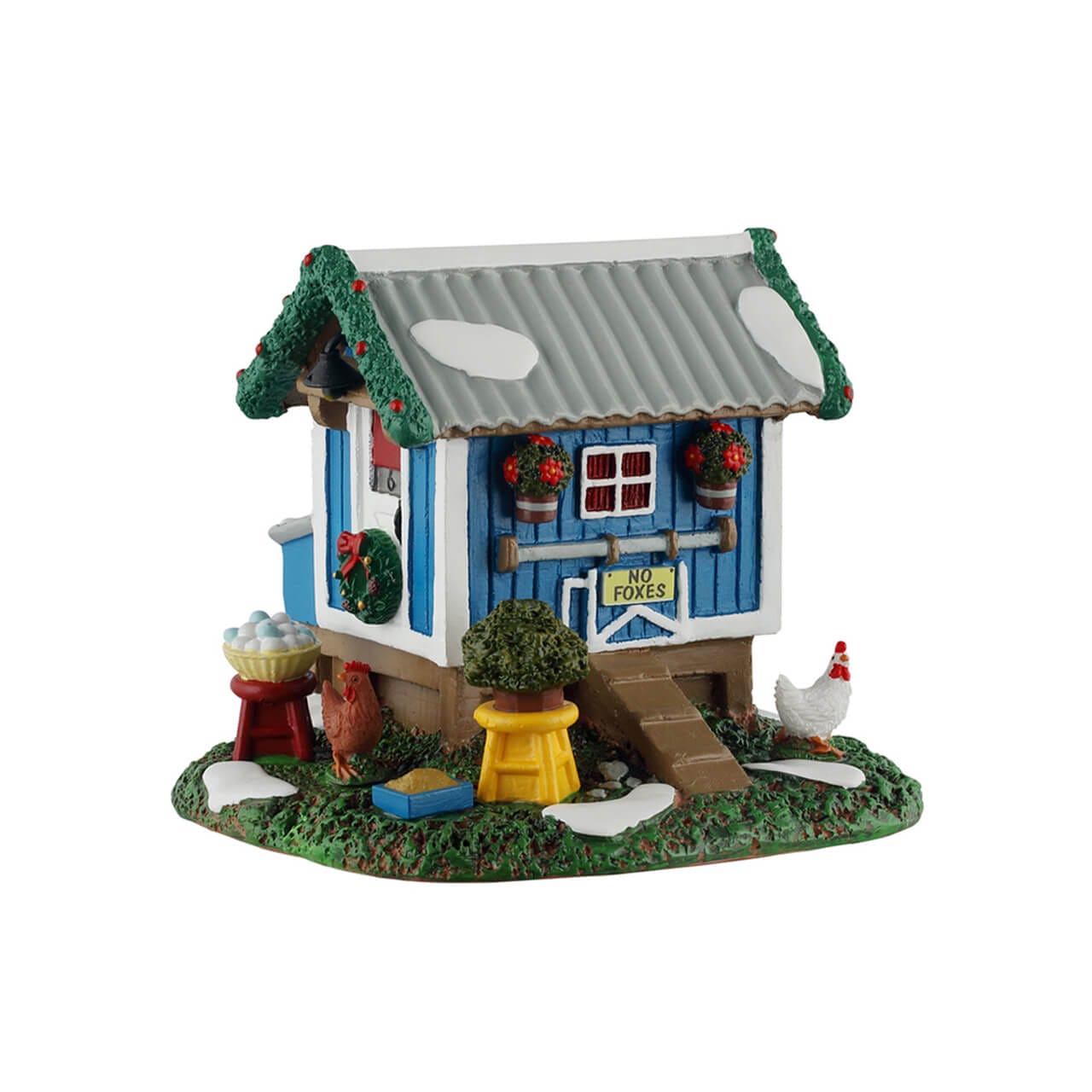 lemax-backyard-chicken-coop-poulailler-miniature-avec-poulets image 1