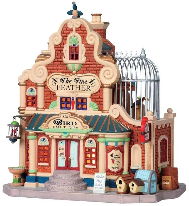 lemax-the-fine-feather-boutique-miniature-lumineuse-village-de-no-l image 1