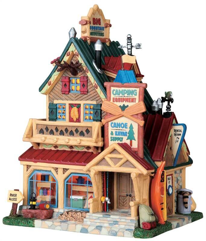 lemax-big-mountain-outfitters-chalet-miniature-lumineux-no-l image 1