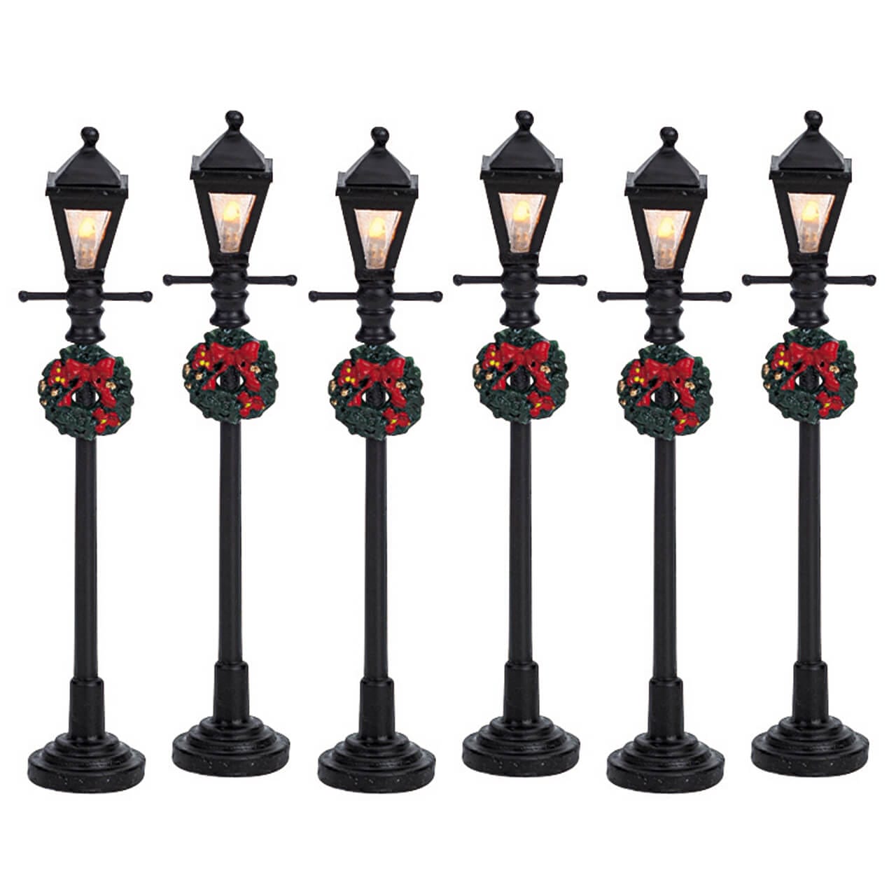 lemax-gas-lantern-street-lamp-set-of-6-lampadaires-miniatures image 1