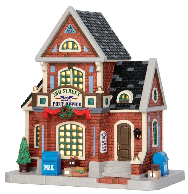 lemax-2nd-street-post-office-b-timent-lumineux-village-miniature image 1