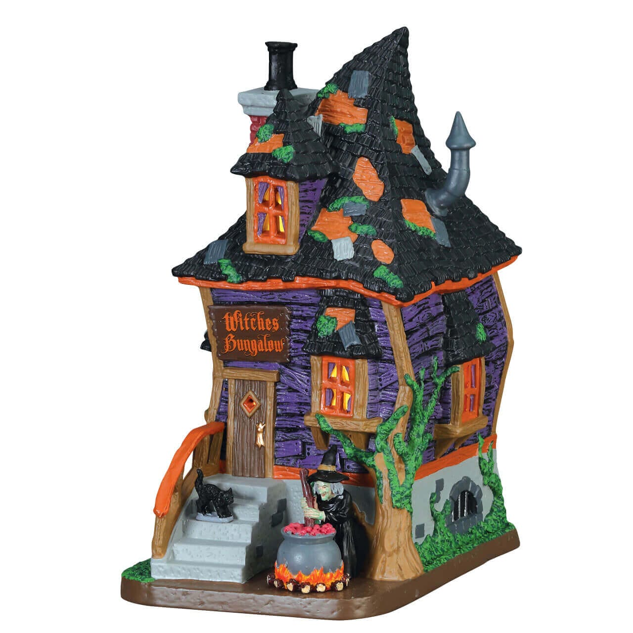 lemax-witches-bungalow-maison-sorci-re-lumineuse-spooky-town image 4