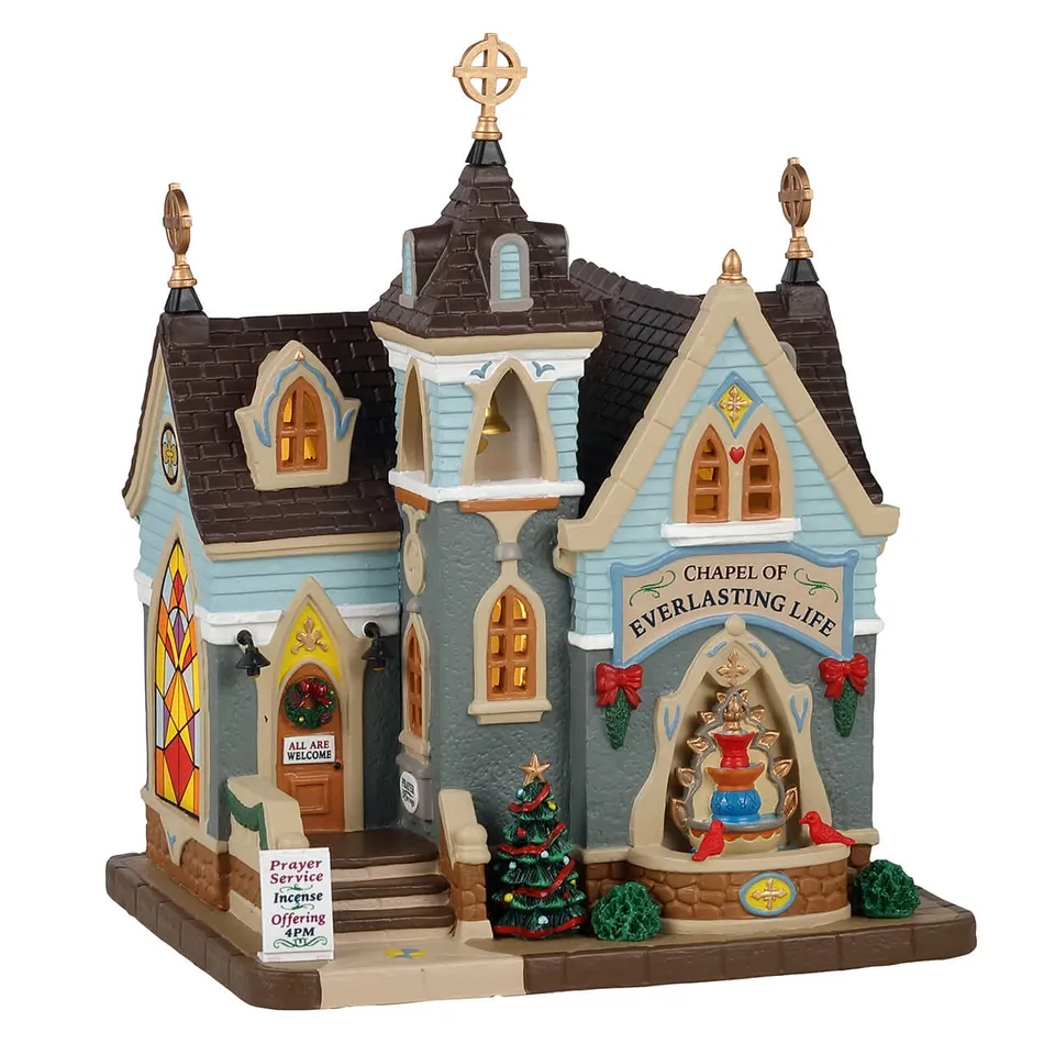 lemax-chapel-of-everlasting-life-glise-miniature-lumineuse-caddington image 1