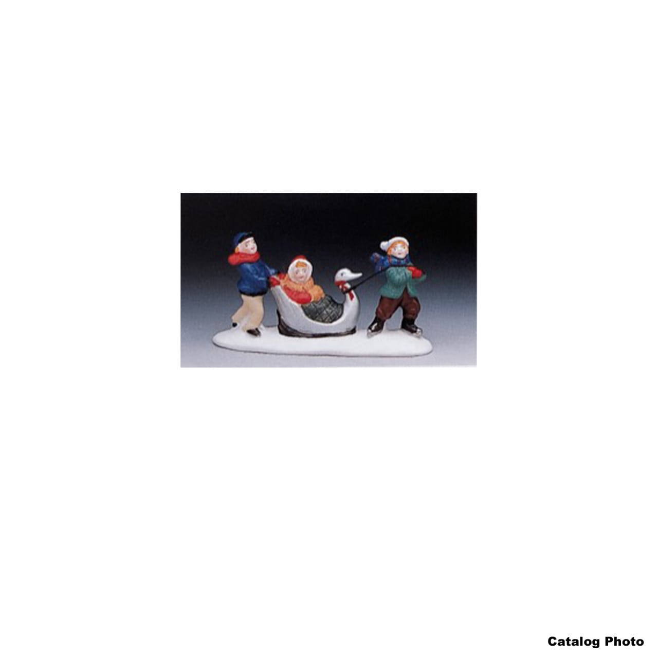 lemax-swanning-through-figurine-lac-aux-cygnes-village-miniature image 1