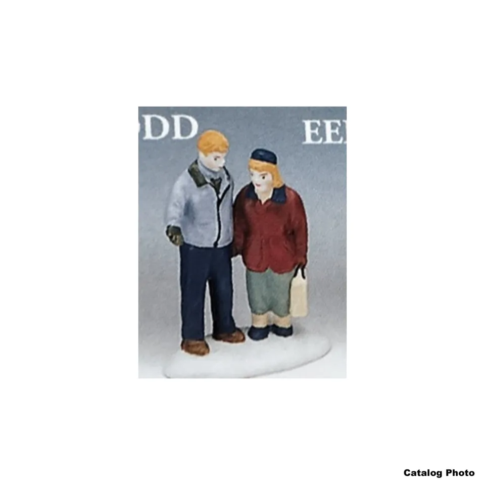 lemax-couple-shopping-figurines-couple-miniature-pour-village image 1